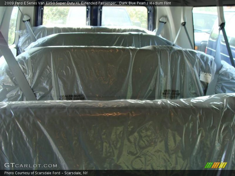 Dark Blue Pearl / Medium Flint 2009 Ford E Series Van E350 Super Duty XL Extended Passenger