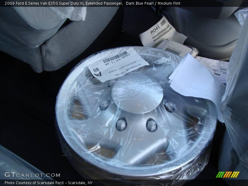 Dark Blue Pearl / Medium Flint 2009 Ford E Series Van E350 Super Duty XL Extended Passenger