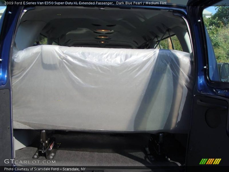 Dark Blue Pearl / Medium Flint 2009 Ford E Series Van E350 Super Duty XL Extended Passenger