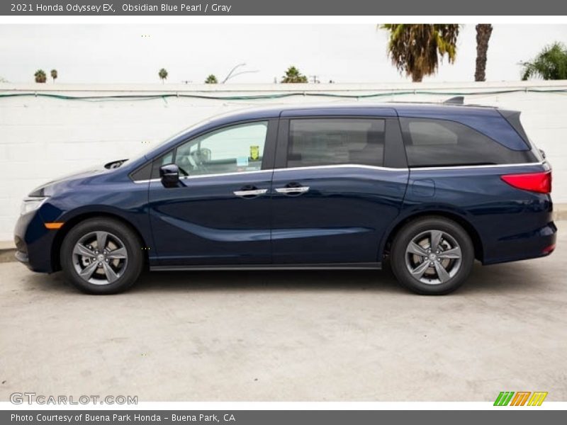 Obsidian Blue Pearl / Gray 2021 Honda Odyssey EX