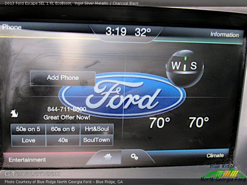 Ingot Silver Metallic / Charcoal Black 2013 Ford Escape SEL 1.6L EcoBoost