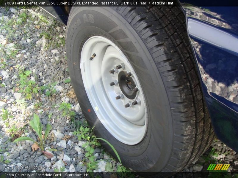 Dark Blue Pearl / Medium Flint 2009 Ford E Series Van E350 Super Duty XL Extended Passenger