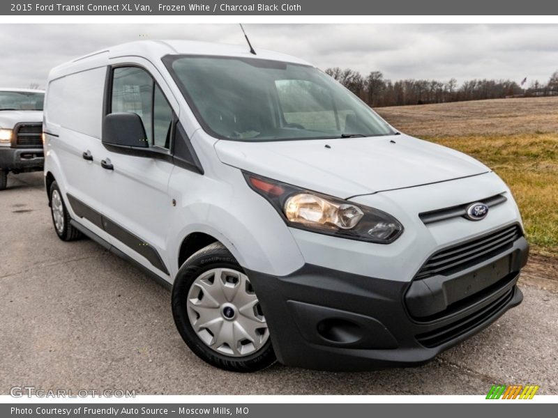 Frozen White / Charcoal Black Cloth 2015 Ford Transit Connect XL Van