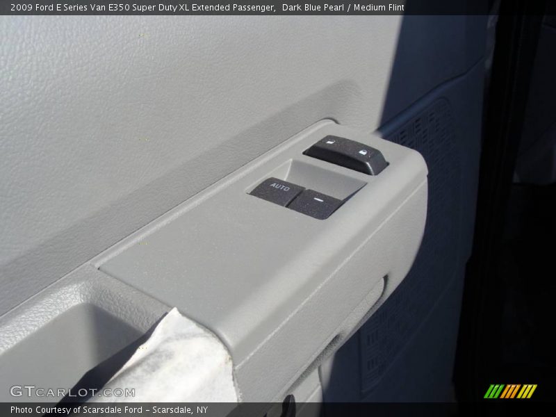 Dark Blue Pearl / Medium Flint 2009 Ford E Series Van E350 Super Duty XL Extended Passenger