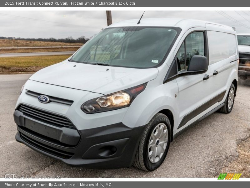 Frozen White / Charcoal Black Cloth 2015 Ford Transit Connect XL Van