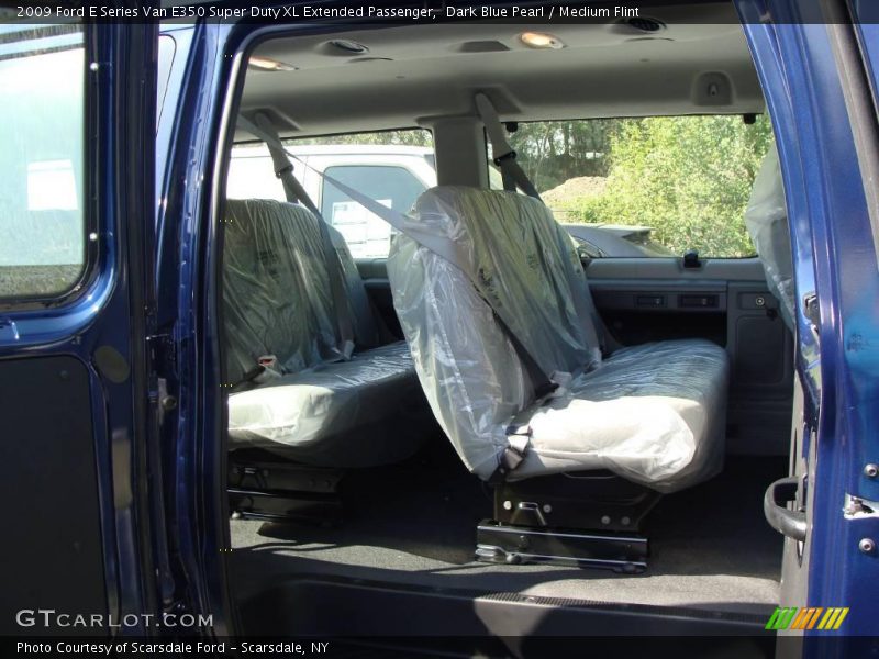 Dark Blue Pearl / Medium Flint 2009 Ford E Series Van E350 Super Duty XL Extended Passenger