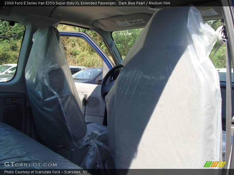 Dark Blue Pearl / Medium Flint 2009 Ford E Series Van E350 Super Duty XL Extended Passenger