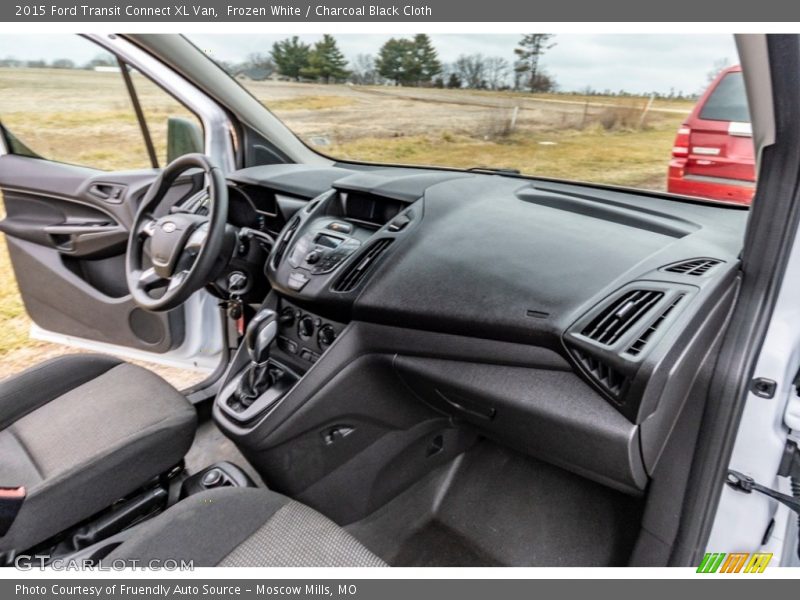 Frozen White / Charcoal Black Cloth 2015 Ford Transit Connect XL Van