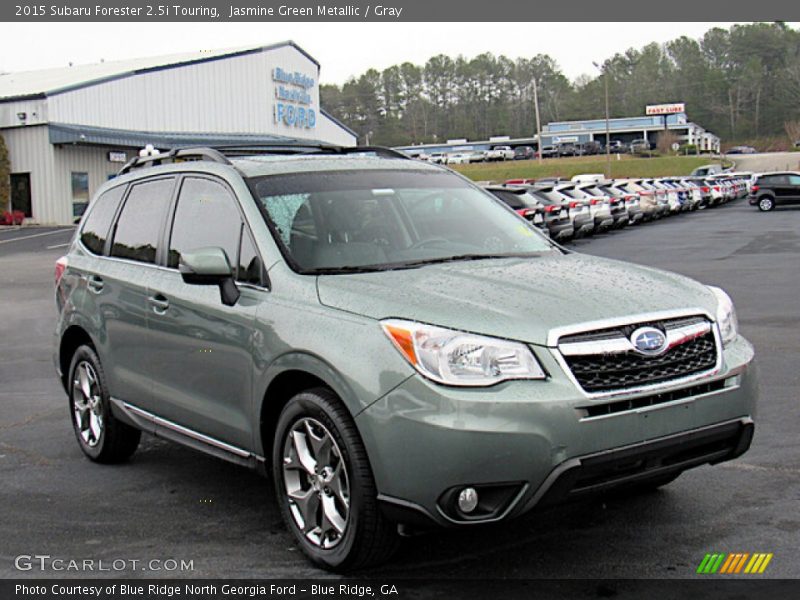 Jasmine Green Metallic / Gray 2015 Subaru Forester 2.5i Touring