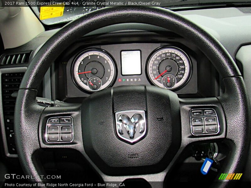 Granite Crystal Metallic / Black/Diesel Gray 2017 Ram 1500 Express Crew Cab 4x4