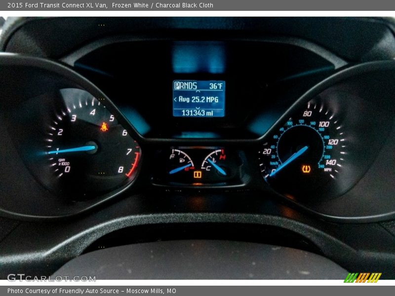 Frozen White / Charcoal Black Cloth 2015 Ford Transit Connect XL Van