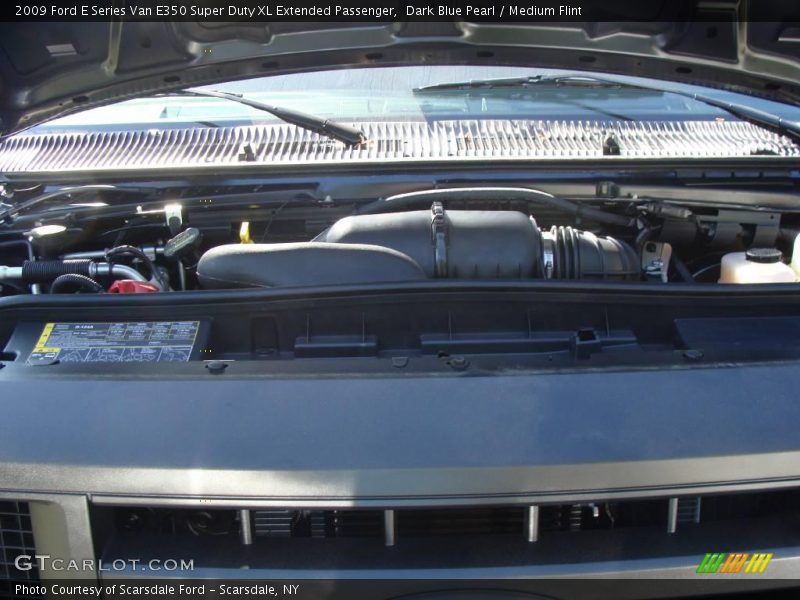 Dark Blue Pearl / Medium Flint 2009 Ford E Series Van E350 Super Duty XL Extended Passenger