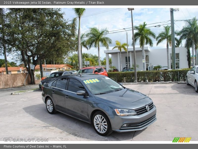 Platinum Gray Metallic / Titan Black 2015 Volkswagen Jetta SE Sedan