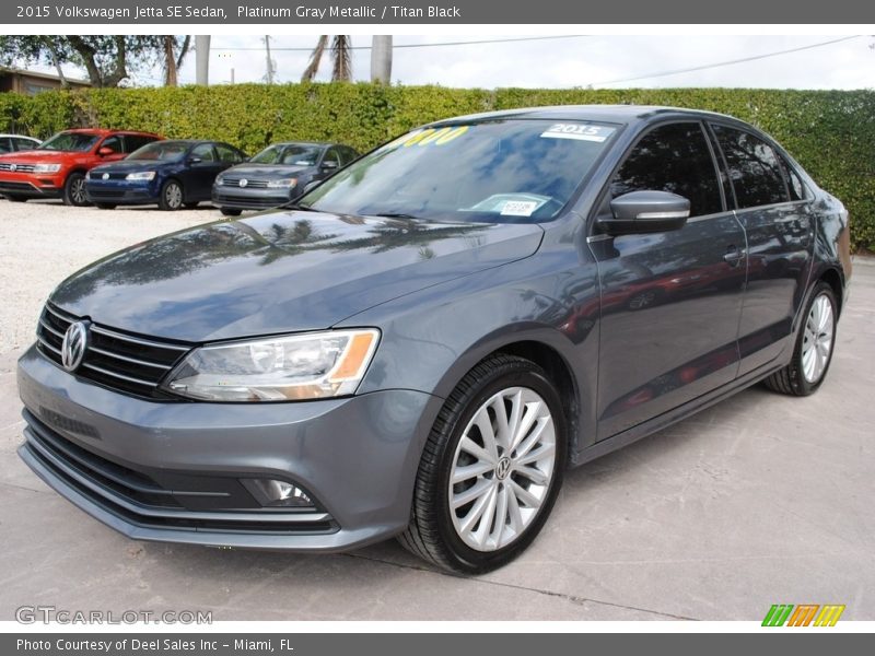 Platinum Gray Metallic / Titan Black 2015 Volkswagen Jetta SE Sedan