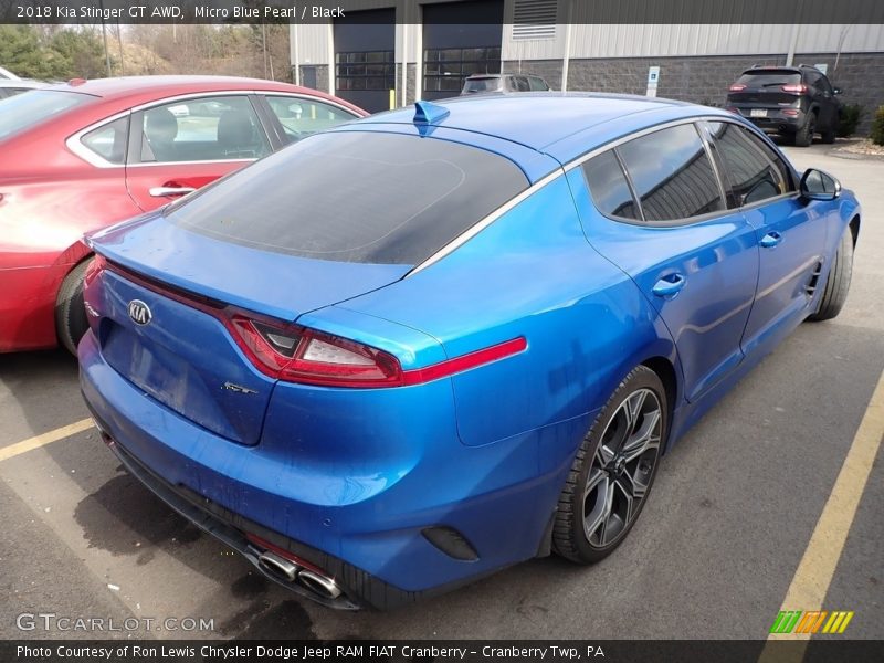Micro Blue Pearl / Black 2018 Kia Stinger GT AWD