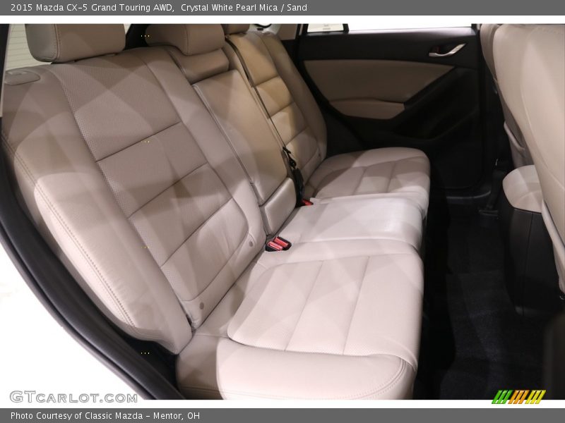 Crystal White Pearl Mica / Sand 2015 Mazda CX-5 Grand Touring AWD