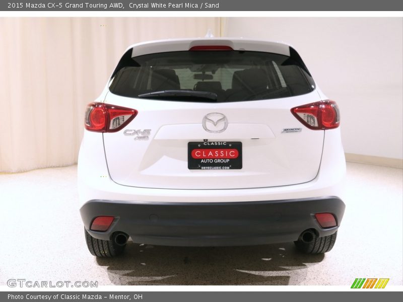 Crystal White Pearl Mica / Sand 2015 Mazda CX-5 Grand Touring AWD