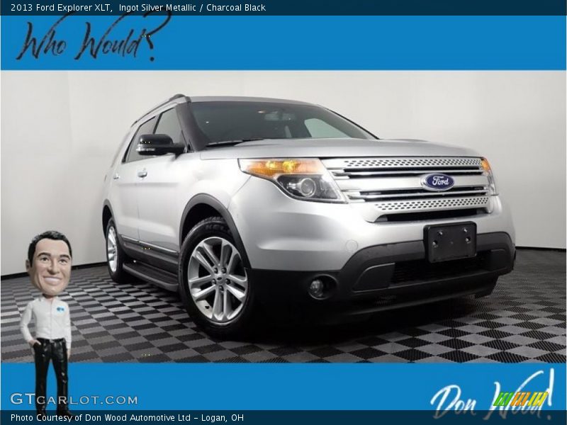 Ingot Silver Metallic / Charcoal Black 2013 Ford Explorer XLT
