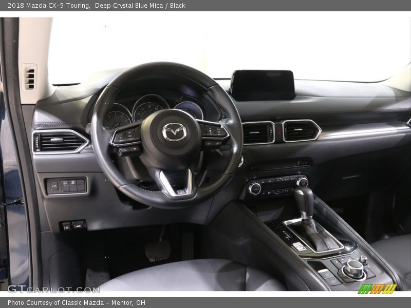 Deep Crystal Blue Mica / Black 2018 Mazda CX-5 Touring