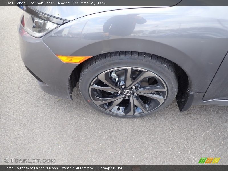 Modern Steel Metallic / Black 2021 Honda Civic Sport Sedan