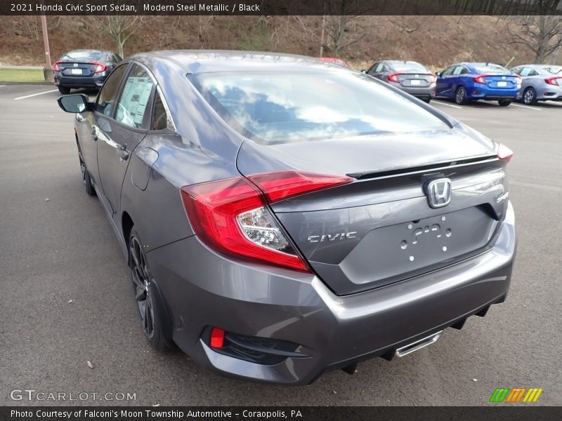 Modern Steel Metallic / Black 2021 Honda Civic Sport Sedan
