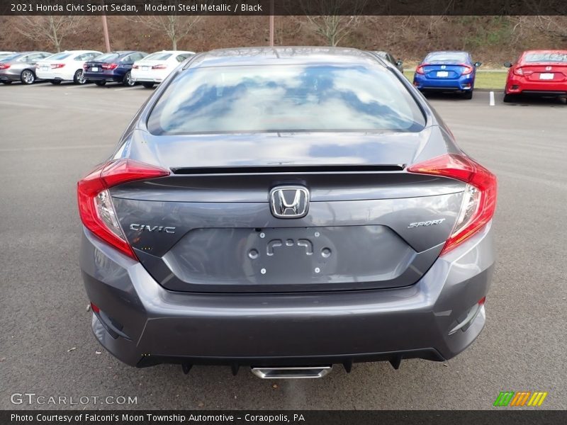 Modern Steel Metallic / Black 2021 Honda Civic Sport Sedan