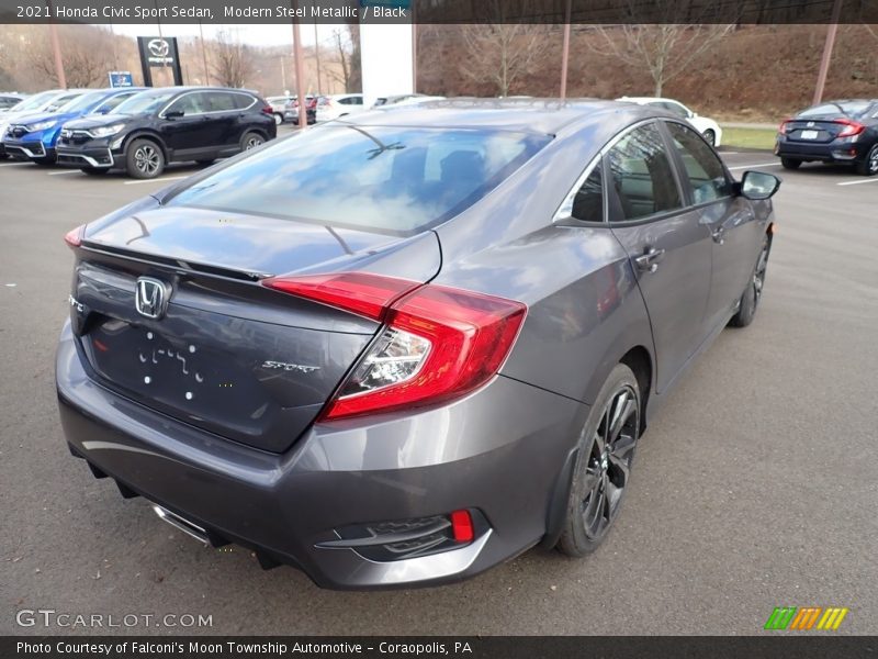 Modern Steel Metallic / Black 2021 Honda Civic Sport Sedan