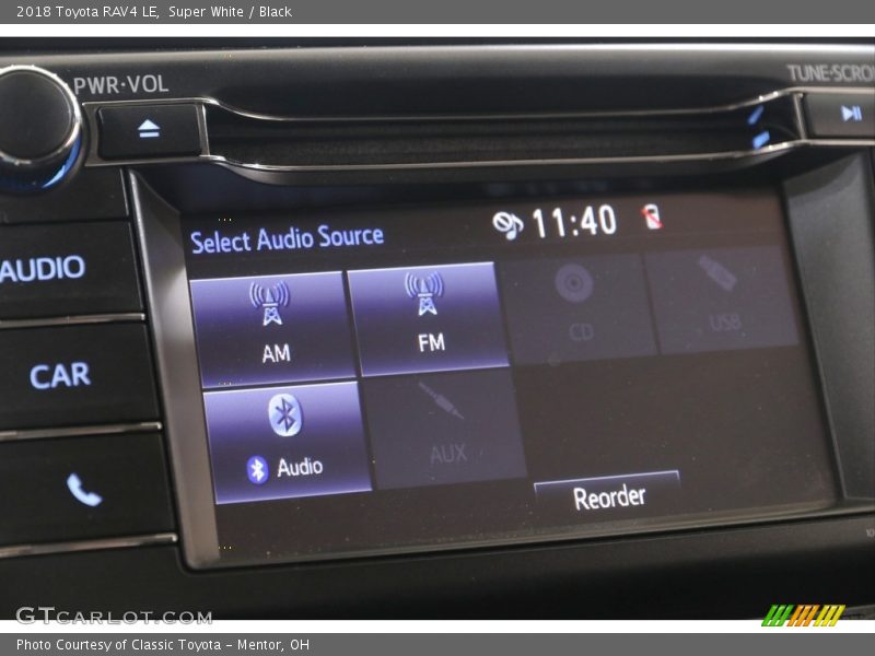 Super White / Black 2018 Toyota RAV4 LE