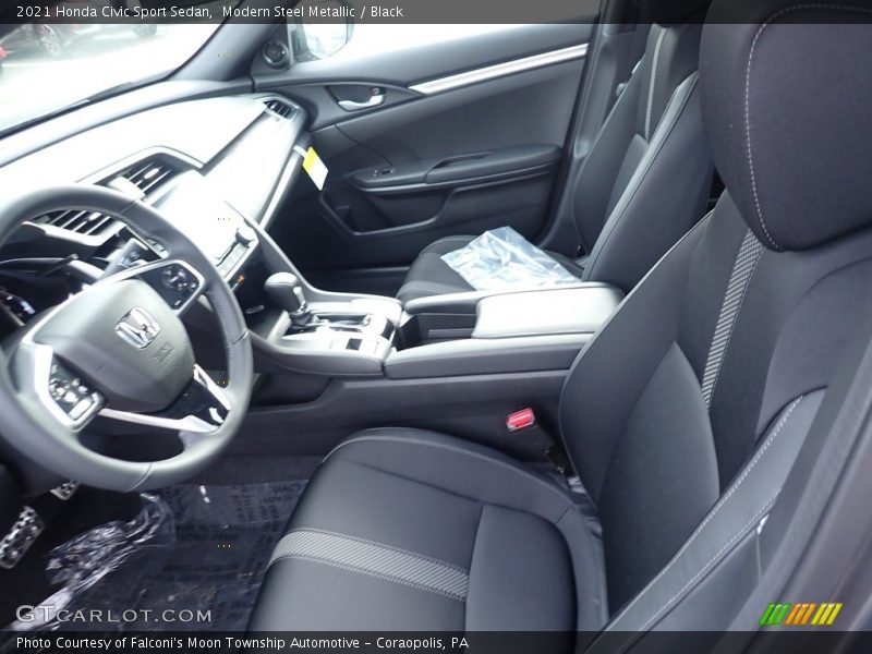 Modern Steel Metallic / Black 2021 Honda Civic Sport Sedan