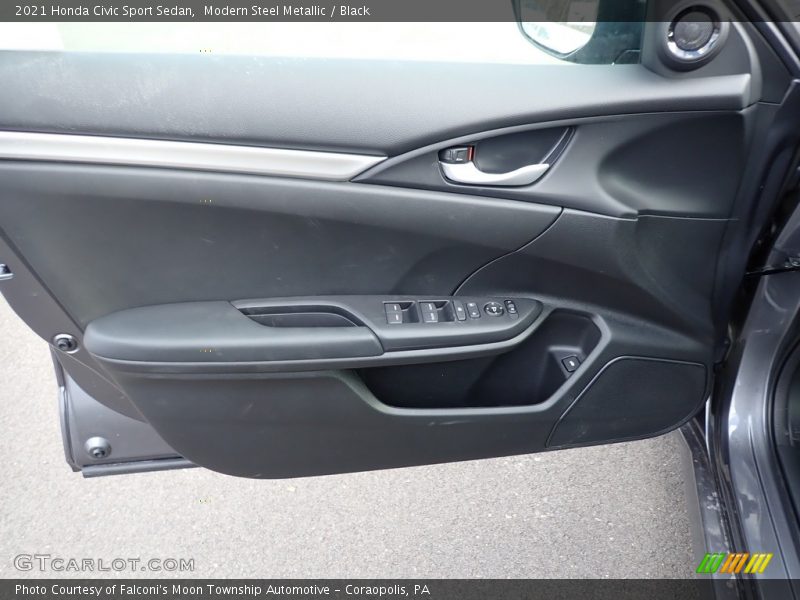 Modern Steel Metallic / Black 2021 Honda Civic Sport Sedan
