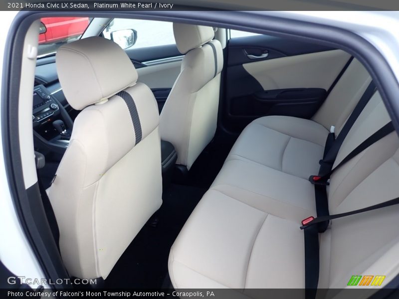 Platinum White Pearl / Ivory 2021 Honda Civic LX Sedan