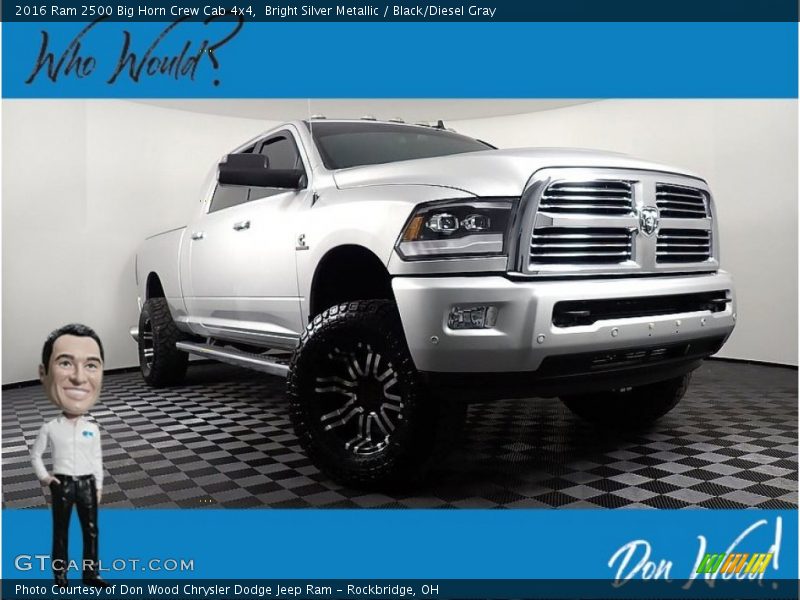 Bright Silver Metallic / Black/Diesel Gray 2016 Ram 2500 Big Horn Crew Cab 4x4