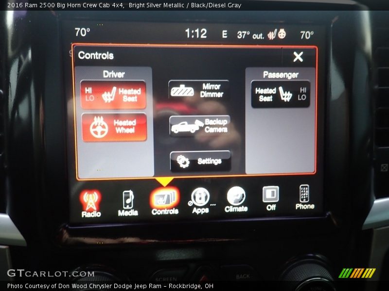 Bright Silver Metallic / Black/Diesel Gray 2016 Ram 2500 Big Horn Crew Cab 4x4
