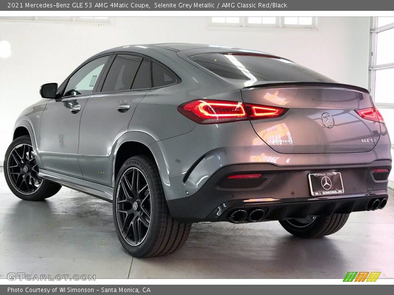 Selenite Grey Metallic / AMG Classic Red/Black 2021 Mercedes-Benz GLE 53 AMG 4Matic Coupe