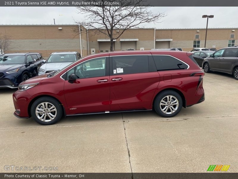 Ruby Flare Pearl / Graphite 2021 Toyota Sienna XSE AWD Hybrid