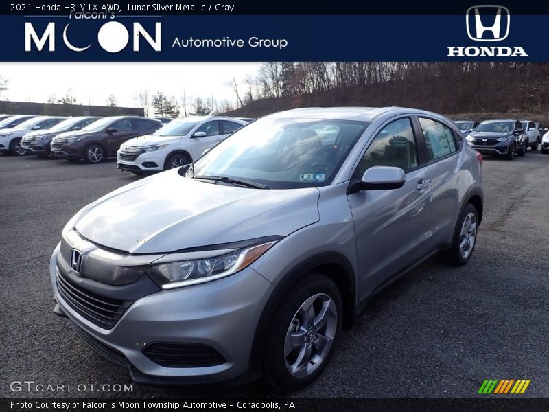 Lunar Silver Metallic / Gray 2021 Honda HR-V LX AWD