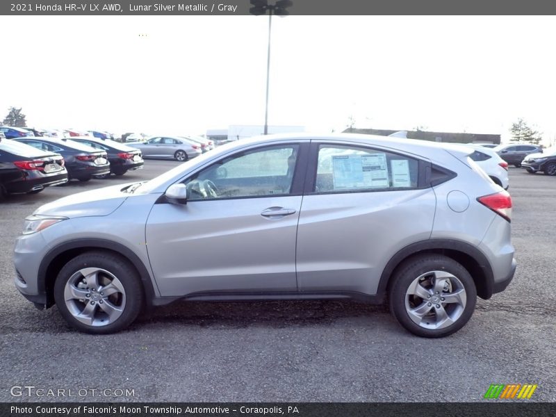 Lunar Silver Metallic / Gray 2021 Honda HR-V LX AWD