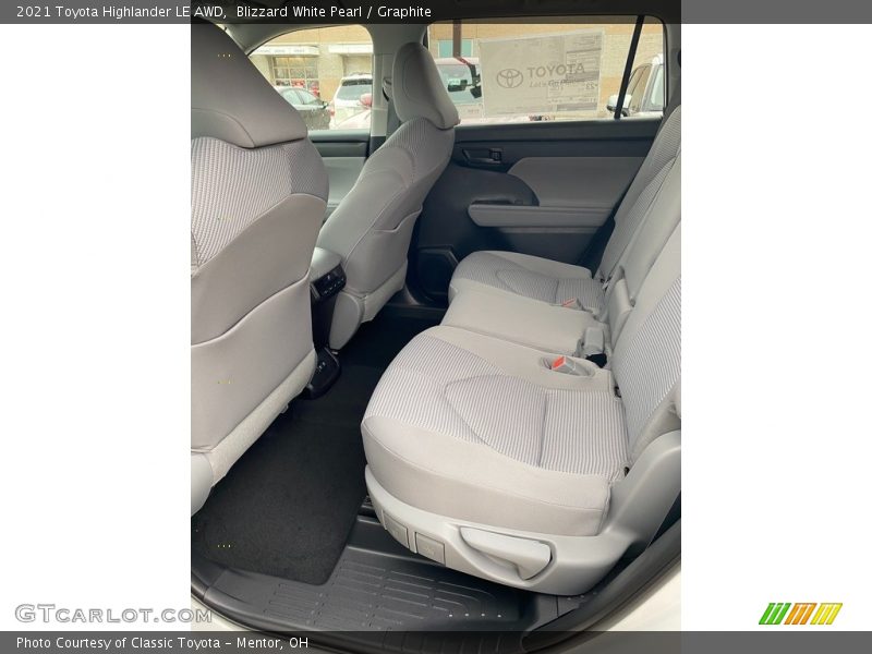 Blizzard White Pearl / Graphite 2021 Toyota Highlander LE AWD