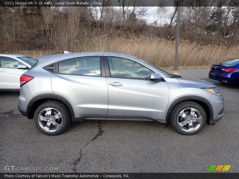 Lunar Silver Metallic / Gray 2021 Honda HR-V LX AWD