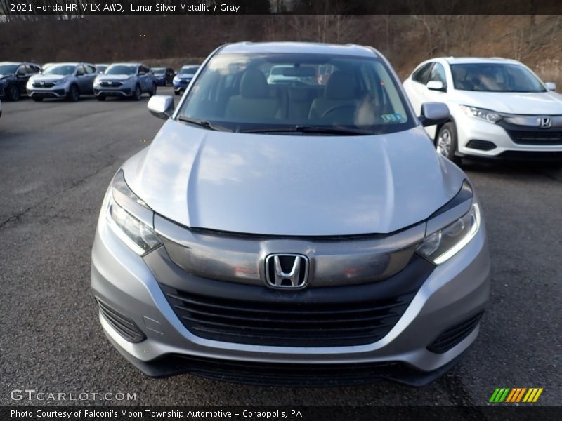 Lunar Silver Metallic / Gray 2021 Honda HR-V LX AWD