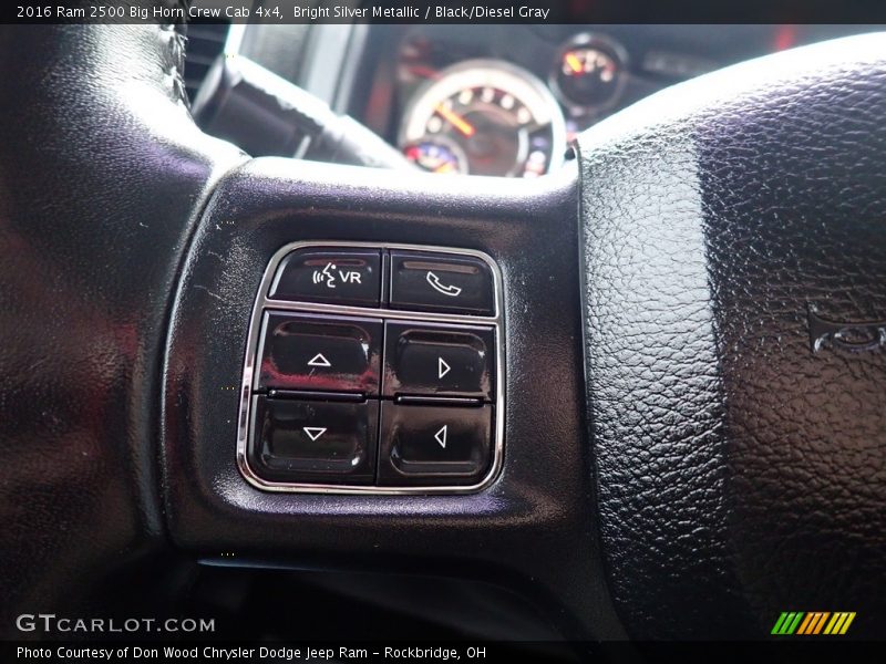 Bright Silver Metallic / Black/Diesel Gray 2016 Ram 2500 Big Horn Crew Cab 4x4