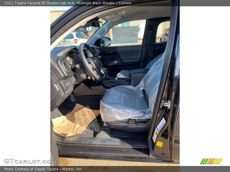 Midnight Black Metallic / Cement 2021 Toyota Tacoma SR Double Cab 4x4
