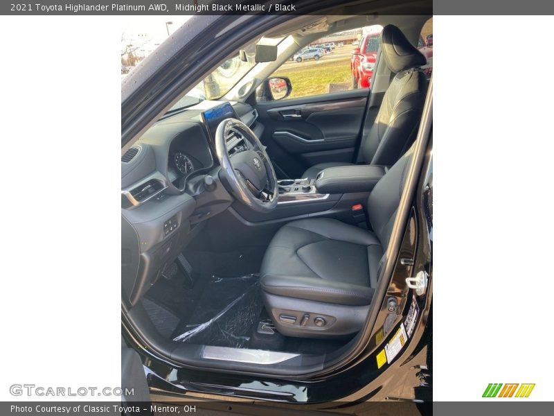 Midnight Black Metallic / Black 2021 Toyota Highlander Platinum AWD