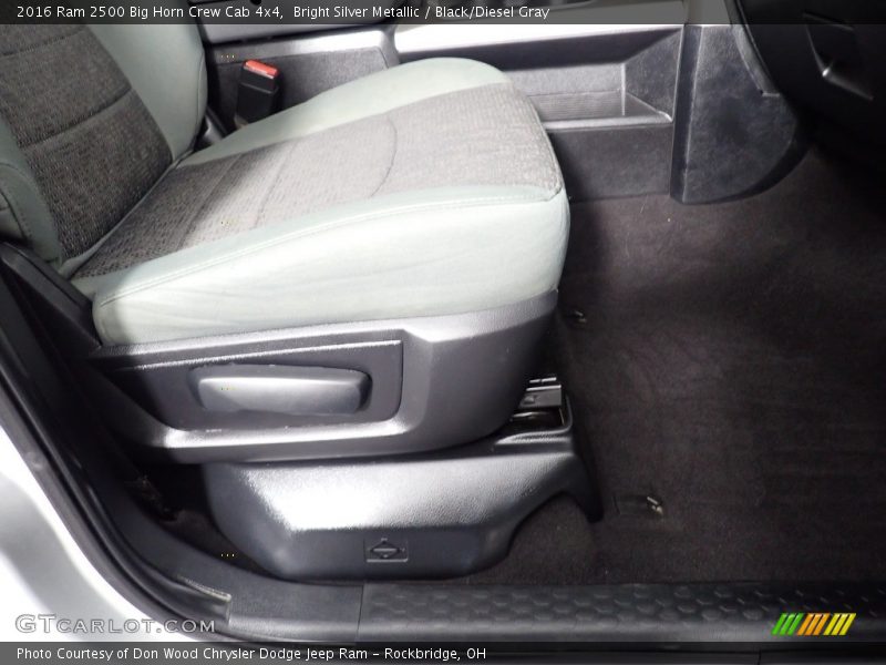 Bright Silver Metallic / Black/Diesel Gray 2016 Ram 2500 Big Horn Crew Cab 4x4