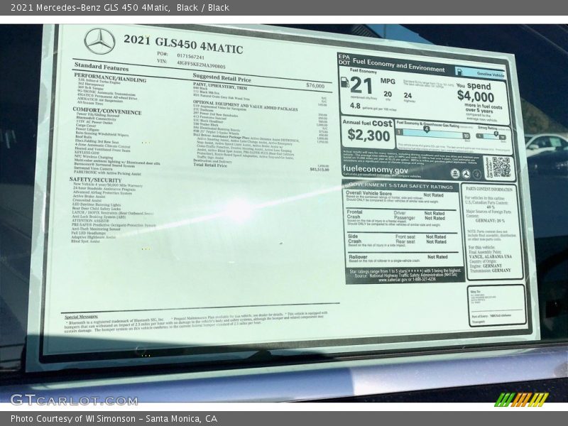 Black / Black 2021 Mercedes-Benz GLS 450 4Matic