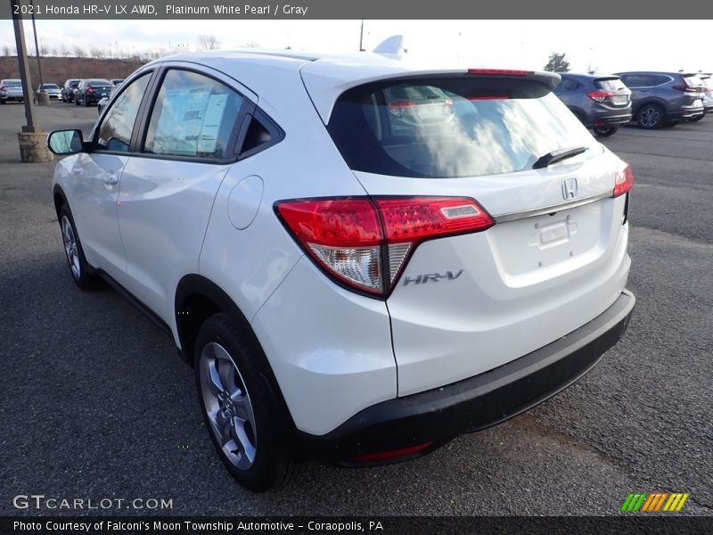 Platinum White Pearl / Gray 2021 Honda HR-V LX AWD