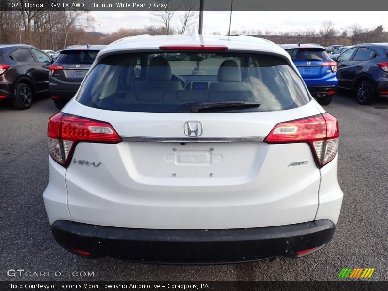 Platinum White Pearl / Gray 2021 Honda HR-V LX AWD