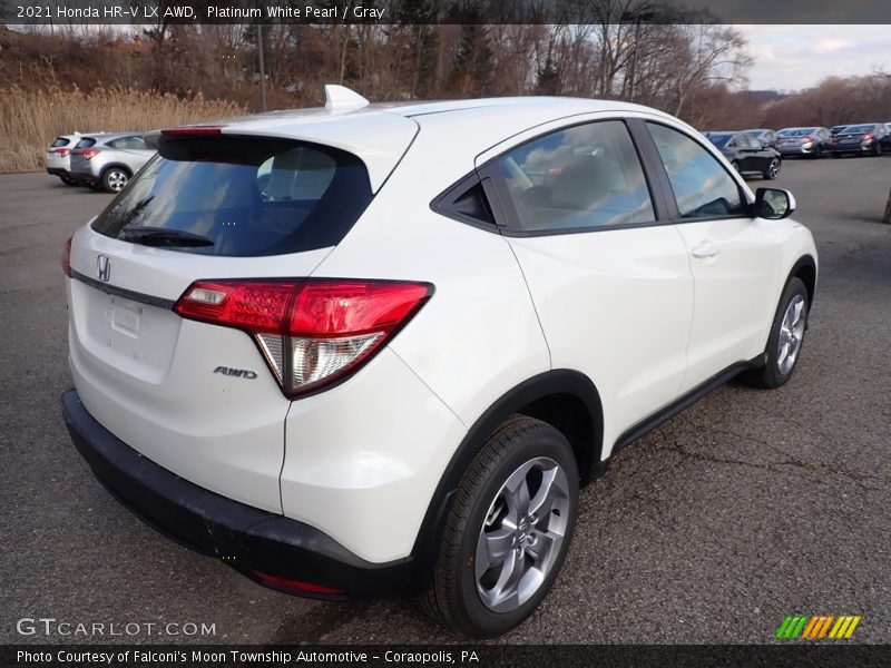 Platinum White Pearl / Gray 2021 Honda HR-V LX AWD