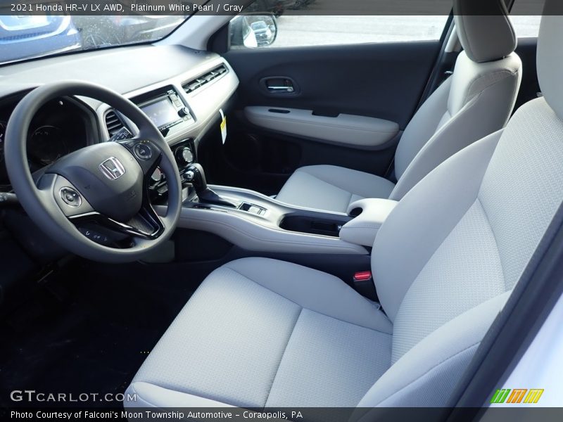 Platinum White Pearl / Gray 2021 Honda HR-V LX AWD