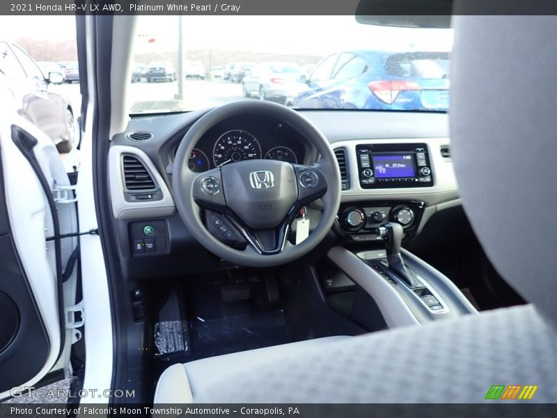 Platinum White Pearl / Gray 2021 Honda HR-V LX AWD